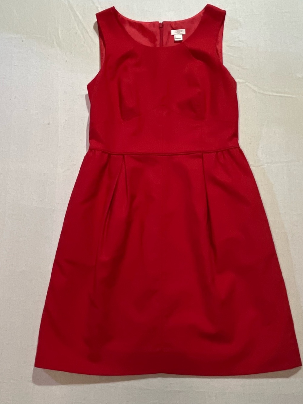 J. Crew Wool Blend Classic Sleeveless Red Sheath Dress, Sz 4